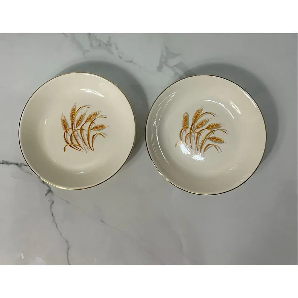 SET Of 2 Vintage Golden Wheat Bowls